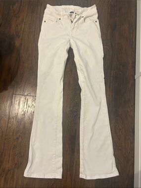 AE White Low-Rise Kick Boot Jeans